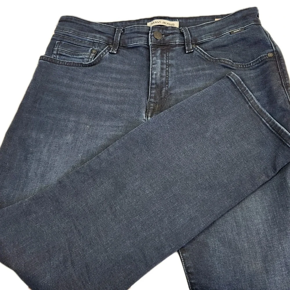 Mavi Jeans Mens 32x30 Zach Straight Leg Faded Stretch Flex Denim Pants Dark Blue